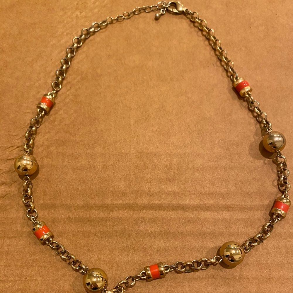 Gold and coral necklace